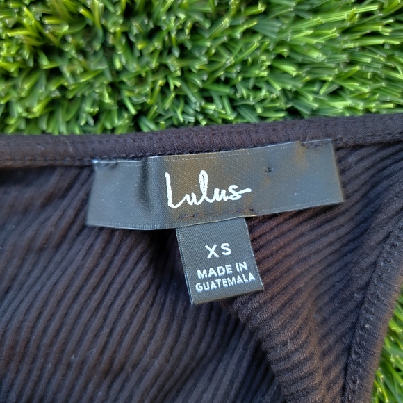 Lulus Ravalli Black Lace Ribbed Sleeveless Bodysuit | Size XS - Picture 4 of 7